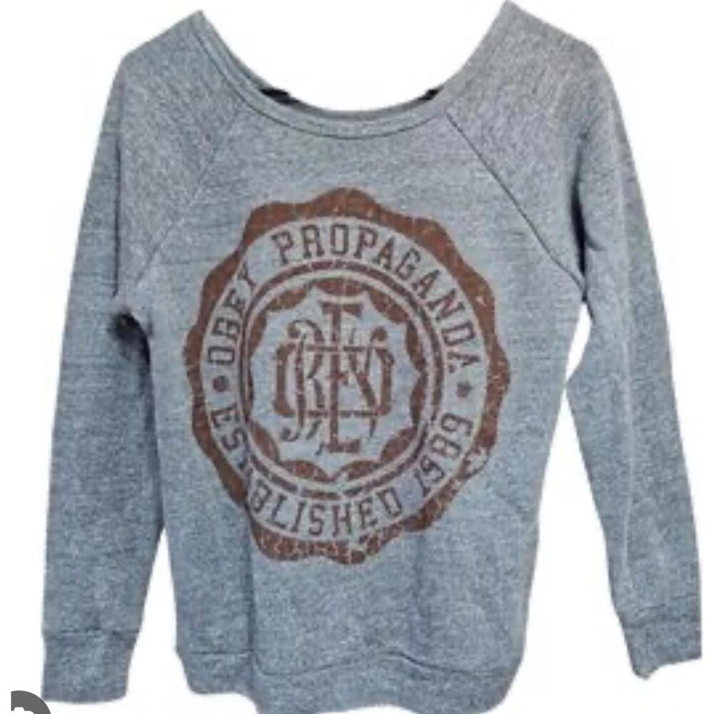 Obey off the shoulder sweathshirt